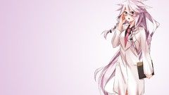 Glasses pink hair long hair anime girls braids vocaloid ia open 