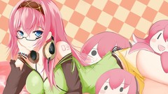 Glasses pink hair vocaloid megurine luka meganekko