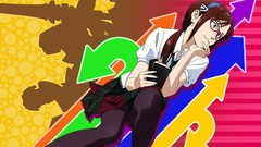 Glasses school uniforms neon genesis evangelion makinami mari 