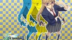 Glasses seifuku nagi ar tonelico purple eyes meganekko