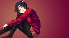 Glasses skirts anime girls blue eyes animal ears meganekko neko 