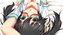 Glasses stockings shirts skirts blush blue eyes school uniforms 