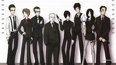Glasses tie Criminal Manga white hair Cigarettes suit pistols 