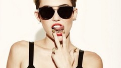 Glasses tongue blondes blue eyes singers short hair