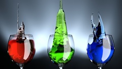 Glasses water abstract