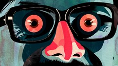 Glasses watercolor alternative absurd artwork vectors 