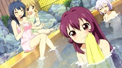 Glasses white hair red eyes blondes blush blue hair long hair 