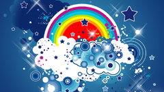 Glittering Stars and clouds