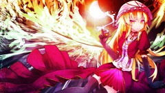Gloves anime girls touhou yakumo yukari video games soft shading