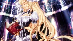 Gloves blondes long hair anime girls touhou kirisame marisa