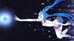 Gloves blue hair blue eyes hatsune miku vocaloid twintails