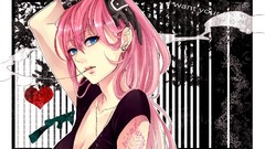 Gloves pink hair long hair anime girls blue eyes vocaloid 