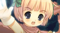 Gloves Ribbons blondes blue eyes short hair