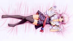 Gloves Ribbons pink hair anime girls yoake mae yori ruri iro na 