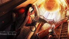 Gloves stairs long hair anime girls pixiv fantasia