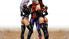Gloves stockings Spider-Man latex