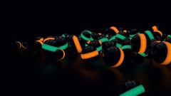 Glow 3d spheres cinema 4d Global illumination
