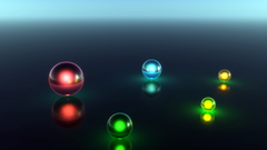 Glowing balls abstract
