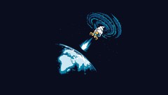 God Earth funny hadouken minimalistic artwork