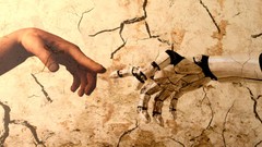 God Leonardo da Vinci artwork the creation of adam