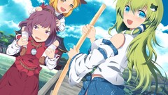 Goddess anime girls short hair kochiya sanae touhou miko moriya 