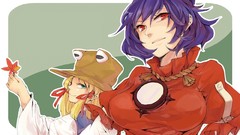 Goddess anime girls short hair touhou moriya suwako yasaka 