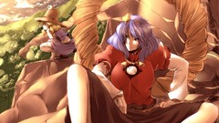 Goddess anime girls short hair touhou moriya suwako yasaka 