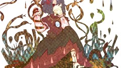 Goddess anime girls short hair touhou yasaka kanako video games