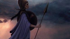 Goddess Owls artwork Athena fantasy art female warriors greek 