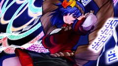 Goddess Ropes anime girls short hair touhou yasaka kanako hair 