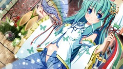 Gohei detached sleeves hair