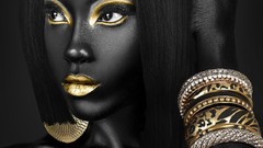 Gold bracelets models selective coloring