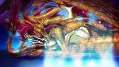 Gold Dragons Monsters fantasy art