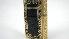 Gold Paris white background lighters St. Dupont