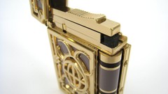 Gold Paris white background lighters St. Dupont