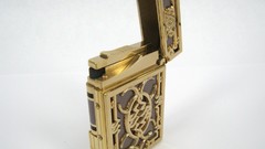 Gold Paris white background lighters St. Dupont