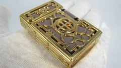 Gold Paris white background lighters St. Dupont