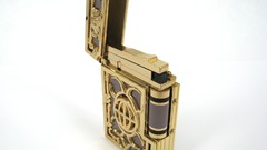 Gold Paris white background lighters St. Dupont