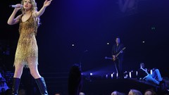 Gold woman dress stage blondes taylor swift boots singers