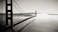 Golden gate bridge monochrome