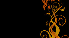 Golden Plant abstract