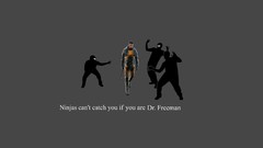 Gordon Freeman half-life minimalistic ninjas ninjas cant catch 
