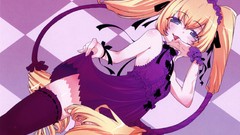 Gothic Anime blondes anime girls blue eyes lolita fashion 