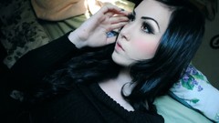 Gothic black hair