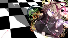 Gothic dress Ribbons sitting floor ornaments bows blondes 