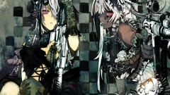 Gothic dress white hair lolita fashion saki