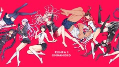 Gothic glasses anime girls school uniforms lolita fashion 