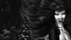 Gothic monochrome cracks toxic artwork