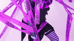 Gothic pink woman crazy