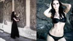 Gothic woman bikini